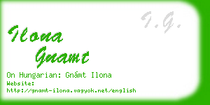 ilona gnamt business card